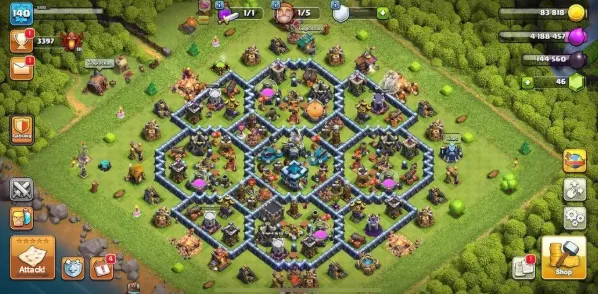 COC171 TH13 Nearly Max Heroes, 5 Builders, High Barracks, Free Name Change 